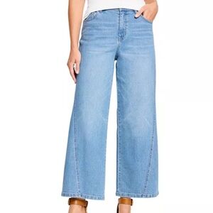 Nic + Zoe Forward Seam Mid Rise Weekend Wide Leg Jeans NWT